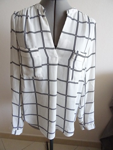 Blouse blanche rayures - à,