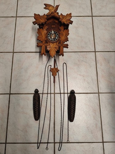 Horloge coucou bois germany - horloge,