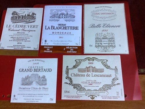 Etiquettes de vins - de,