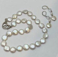 18” Baroque Lustre Pearl Necklace and Earring Set 