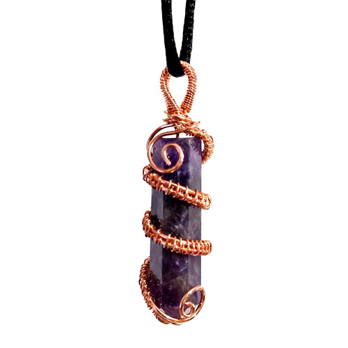 Pendentif améthyste rouleau