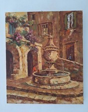 antique oil painting on canvas