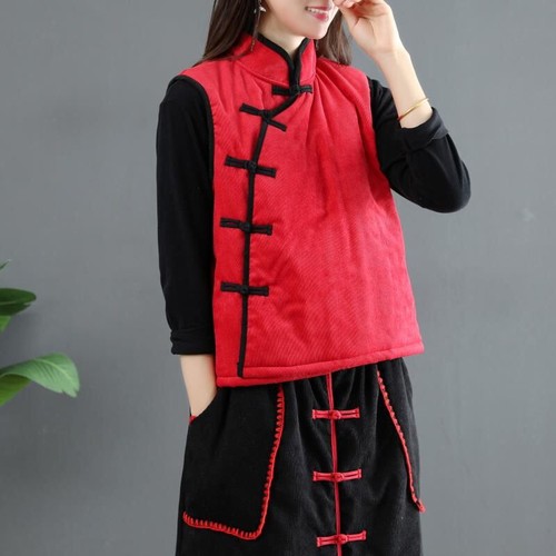 Femme velours gilet chinois - femme,