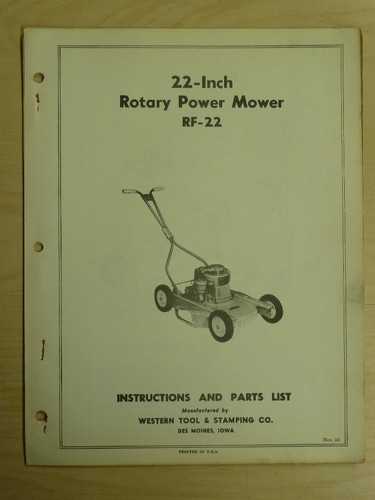 Western tool rotary mower - 22",