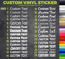 Personalised Name Vinyl Sticker Word Text Cut Fancy Font Sticker Sentence custom