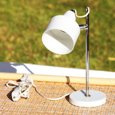 Vintage White Sheet Metal Articulated Desk Lamp