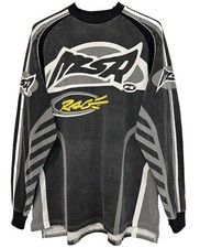 XL Vtg 90s Y2K MSR Motocross Racing Rage Dirt Bike Distressed Black Gray Jersey