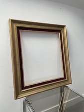 CADRE BOIS DORÉ ET ROUGE POUR