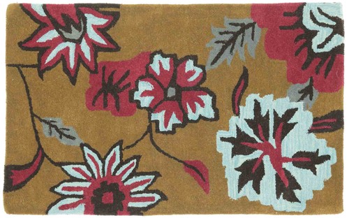 Tapis laine fleur 90x150 - tapis,