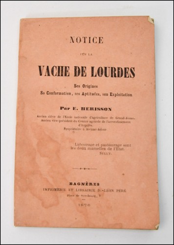 Notice sur vache de - notice,