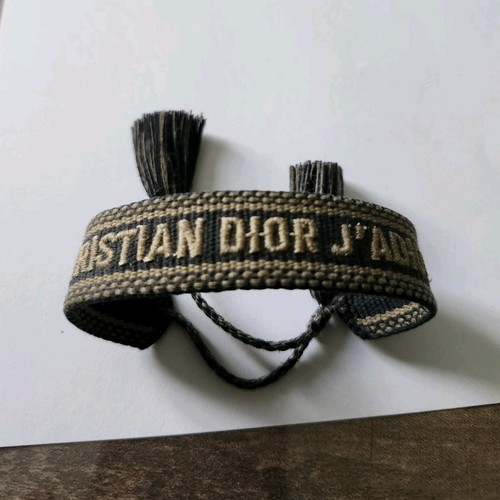 Dior bracelet tissu noir beige - bracelet,