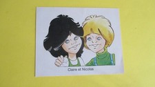 vintage sticker newspaper Fripounet Claire et Nicolas (11 cm / 9 cm)
