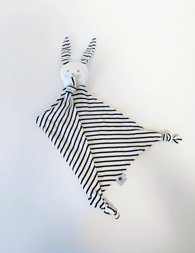 Doudou plat lapin - lapin, blanc