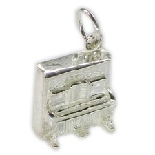 Breloque piano droit en argent