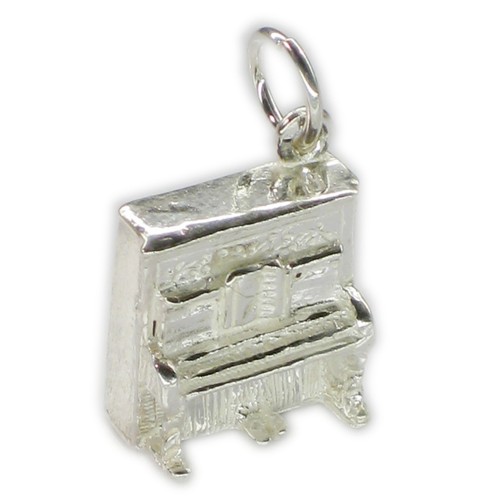 Breloque piano droit argent - breloque,