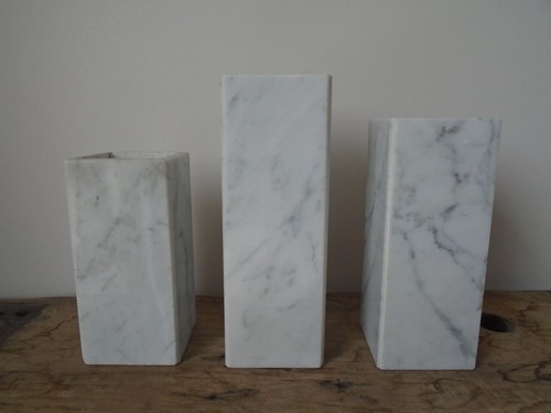 Ensemble trois vases marbre - ensemble,