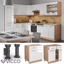 Meuble sous-plan Meuble de cuisine Fame-Line 80 cm chêne blanc Vicco