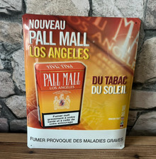 Pall Mall Los Angeles 80s-90s Metal Tobacco Advertising Sign Vintage Decor