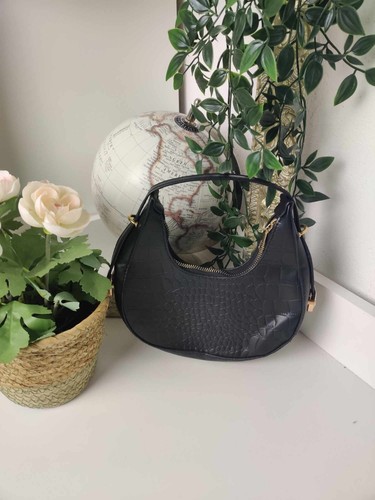 Sac bandoulière noir effet - noir,