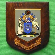 Vintage Royal Society of Health University College School Crest Shield Plaque  z
