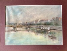 Dessin Vue Des Berges De Lyon