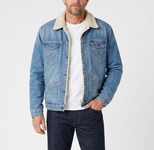 Veste jean sherpa wrangler - veste,