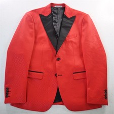 Giovanni Testi 42R Red Square Peak Lapel Mens Tux Tuxedo Dinner Jacket