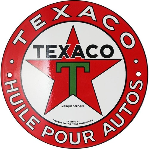 Plaque émaillée texaco - émaillée, :