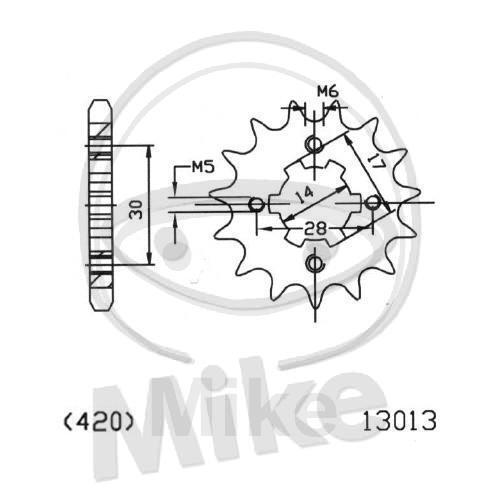 Pignon dents division 420 - 11,