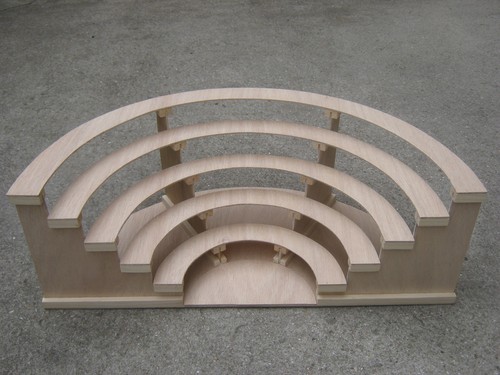 Grand presentoir etages bois - grand,