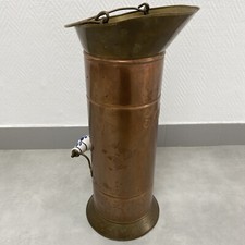 Antique 5 KAN Copper Brass Umbrella Holder Fire Bucket or Entrance Decor