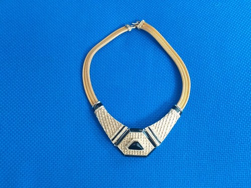 Collier vintage doré - vintage, email
