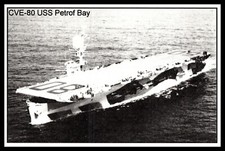 Postcard USS Petrof CVE-80