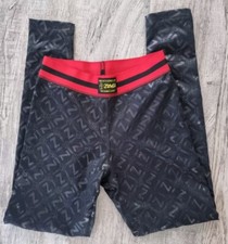 Zumba Fitness Next Level Long Leggings - Bold Black With Red Waist, S- XS (A224)