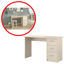 Bureau Droit 3 Tiroirs Acacia