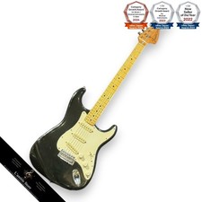 Guitare électrique Fender Stratocaster 1974 noir érable manche refini