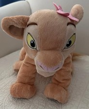 Disney Store Lion King Plush Nala Pink Flower Cub Stuffed Animal Plush Toy 