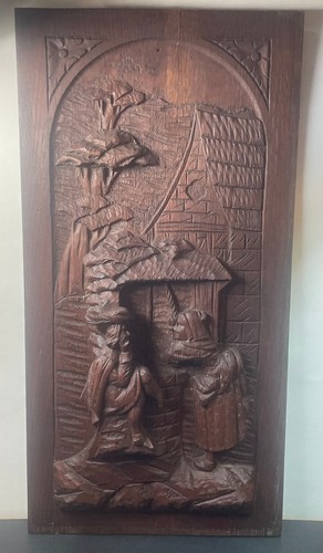 Panneau bois sculpté bas - bois,