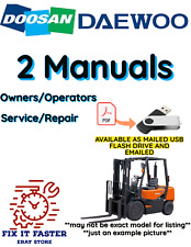 DAEWOO DOOSAN G25E-3 FORKLIFT SERVICE REPAIR SHOP OPERATOR MANUAL PDF USB
