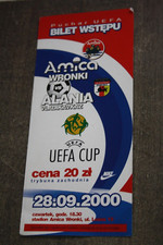 ticket )) AMICA WRONKI V ALANIA VLADIKAVKAZ - UEFA CUP 2000/2001