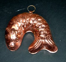 Moule Poisson Pâtisserie en cuivre étamé ART POPULAIRE Dinanderie déco cuisine