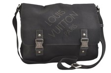 Authentic Louis Vuitton Damier Geant Loup Shoulder Bag M93079 Black Junk 2313N