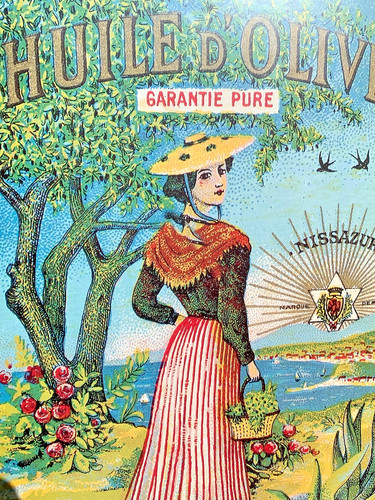 Vintage french poster huile - vintage, "huile