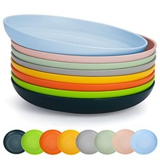 Berglander 23cm Assiette en Plastique 8 Couleurs Réutilisable et Robuste Serv...