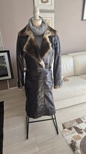 JEAN CLAUDE JITROIS Women Brown Leather Coat