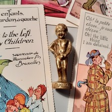 MANNEKEN-PIS BRUXELLES  Bronze + CINQ CPA HUMORISTIQUES début XXème