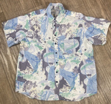 angelo litrico 100% Silk Shirt Men’s Size XL 43/44