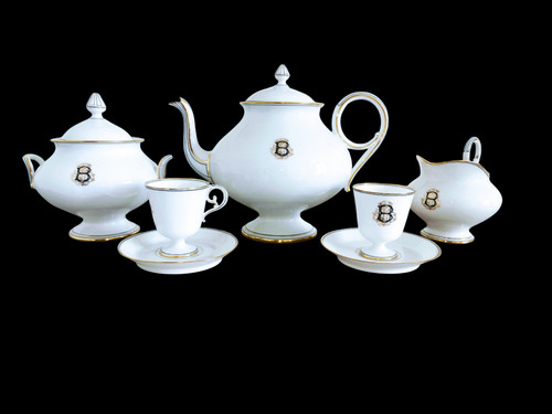 Service café porcelaine jean - service,