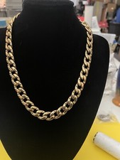 Vtg JOOLZ Gold Plated Chunky Chain Link Necklace Beautiful!