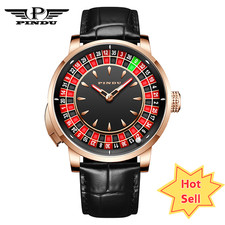 2024 PINDU luxury classic daily wear 3ATM waterproof button roulette men's watch